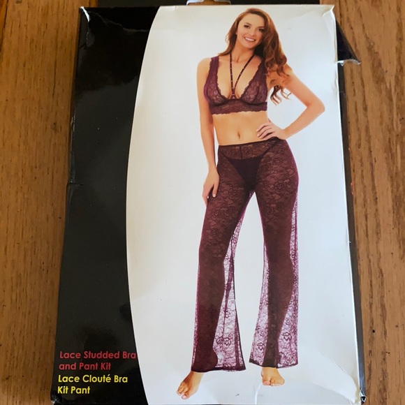 New red lingerie lace set small New in box - Picture 1 of 2